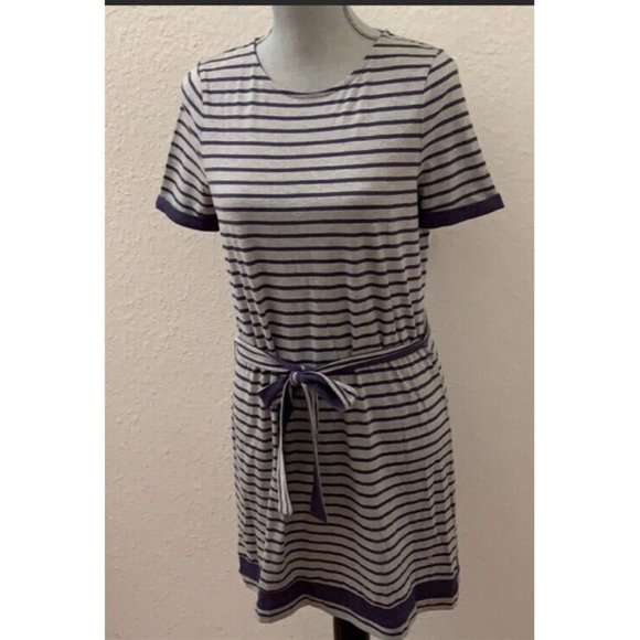 Tommy Girl Hilfiger Girls Dress size Medium New NWT Blue  Stripes Gray Beautiful - Picture 1 of 8